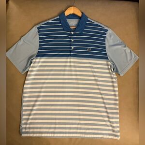 Vineyard Vines Blue and White Striped Polo